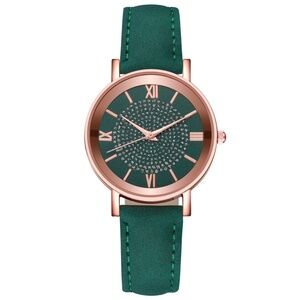 *CARLOTTA* Green x Gold Fashion Quartz Watch